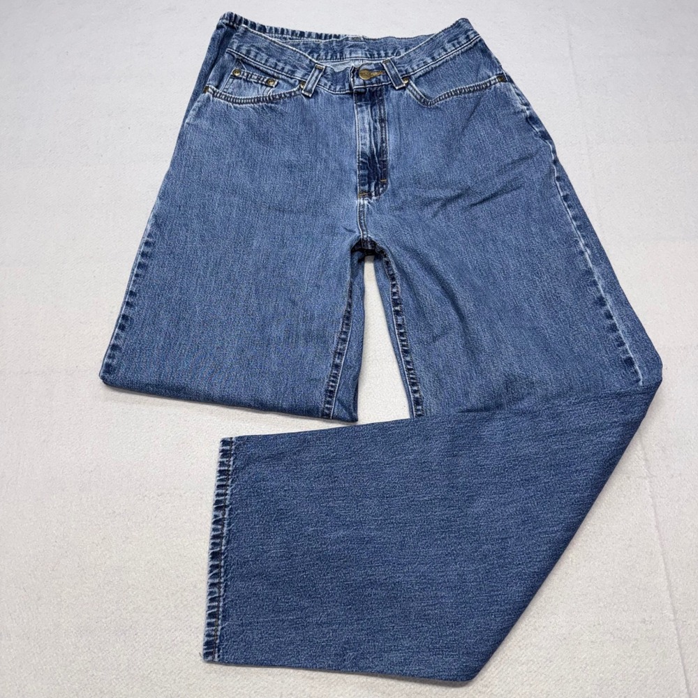 Vintage LL Bean Straight Leg Jeans Womens Size 10 MT Blue High Waisted USA